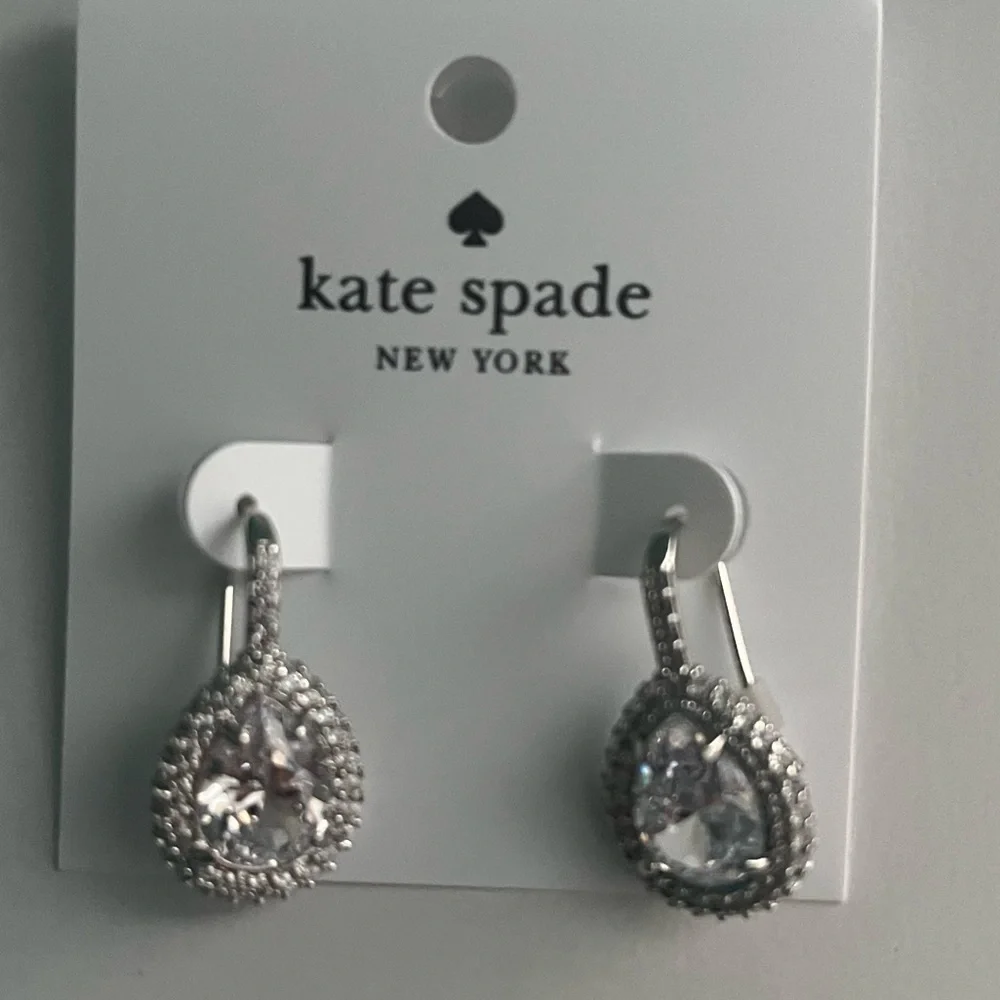 Kate Spade Brilliant Statements Pave Halo Drop Earrings